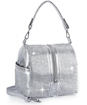 Petite Rhinestone Handbag BAM-1209 SILVER